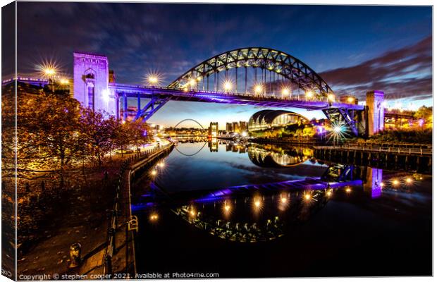 newcastle  Canvas Print by stephen cooper