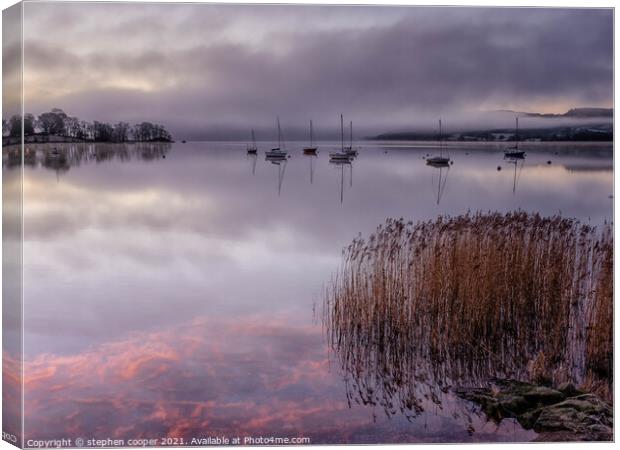 misty morning Canvas Print by stephen cooper