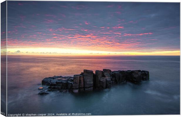 sea stack Canvas Print by stephen cooper