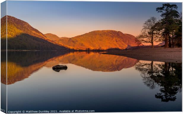 Buttermere Reflections Canvas Print by Matthew Dunkley