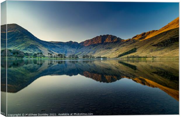 Buttermere Sunrise Canvas Print by Matthew Dunkley