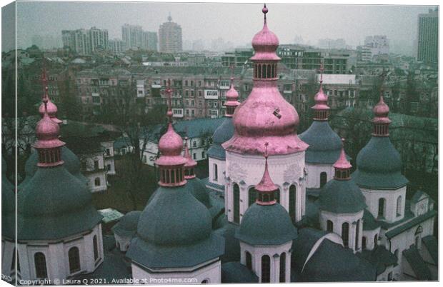 St. Sophia’s Cathedral rooftop, Kyiv Canvas Print by Laura Q