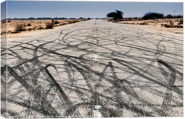 Road Art created by car drifting Canvas Print by Lucas D'Souza