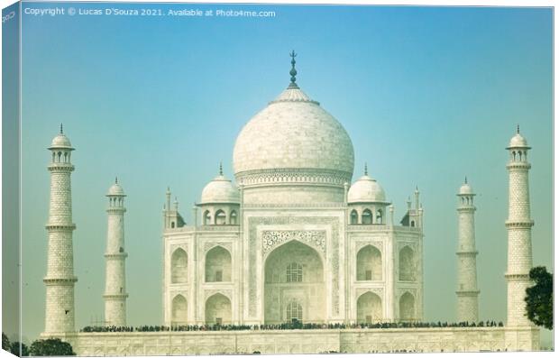 Taj Mahal at Agra, India Canvas Print by Lucas D'Souza