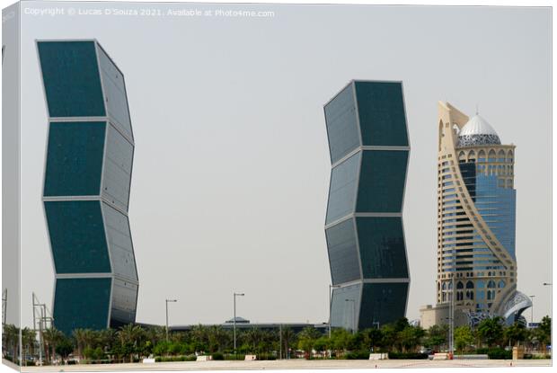 Zig Zag towers at Lusail city, Qatar Canvas Print by Lucas D'Souza