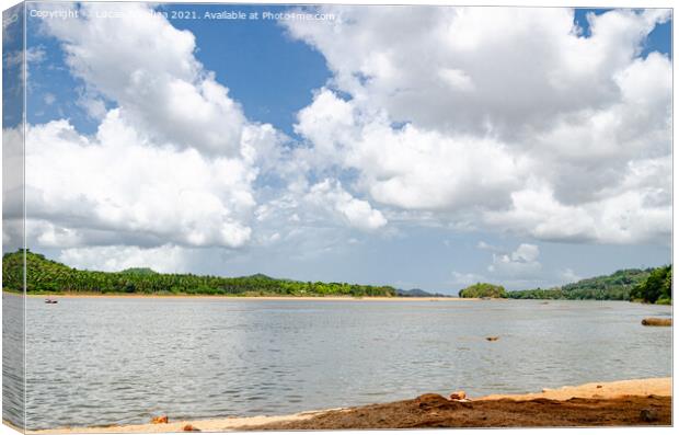 Netravathi river, Mangalore Canvas Print by Lucas D'Souza