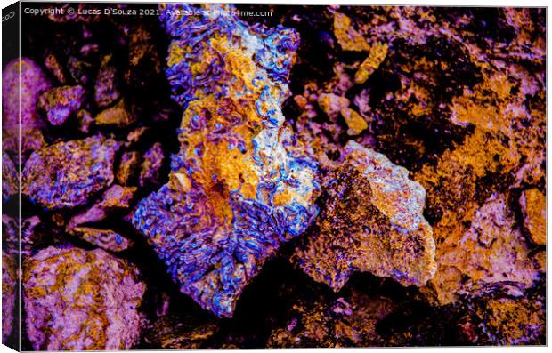 Colourful rocks on the beach Canvas Print by Lucas D'Souza