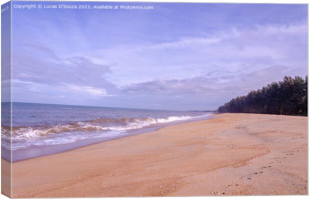 Kanvatheertha beach Canvas Print by Lucas D'Souza