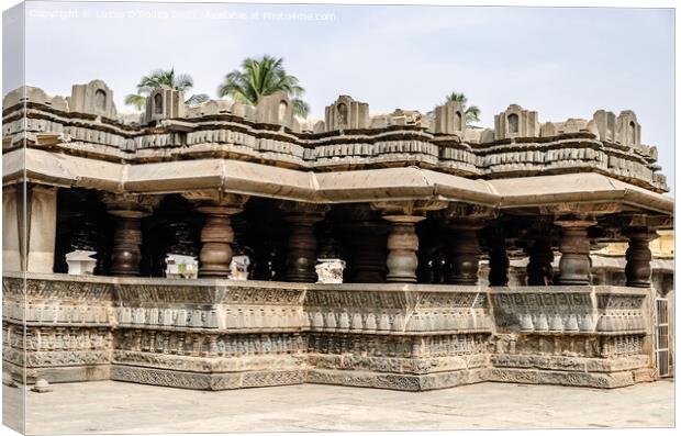 Part of the Harihareshwara temple in Harihar, India Canvas Print by Lucas D'Souza