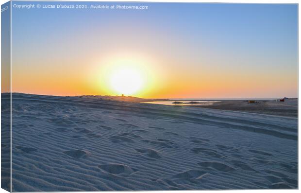 Sunrise in the desert Canvas Print by Lucas D'Souza