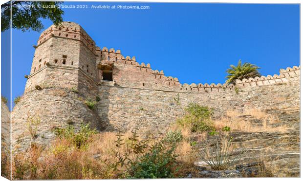 Kumbalgarh fort in Rajasthan Canvas Print by Lucas D'Souza