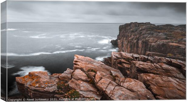 The cliff of Yesnaby Canvas Print by Pawel Jurkiewicz