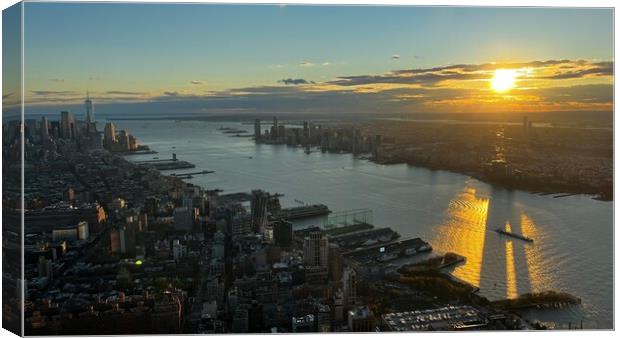 Sunset New York  Canvas Print by Daryl Pritchard videos