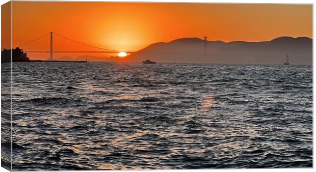 Sunset over San Francisco Canvas Print by Daryl Pritchard videos