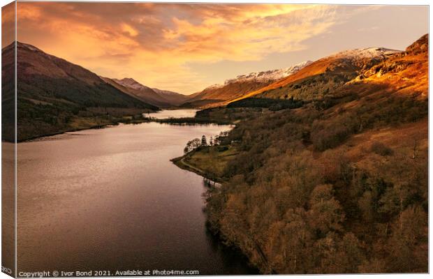 Loch Voil Scottish Highlands Canvas Print by Ivor Bond