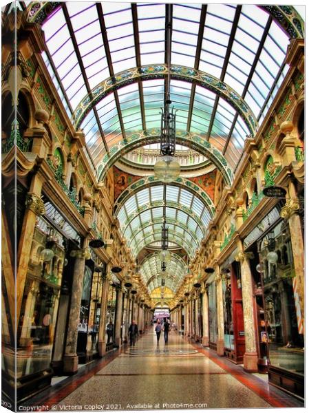 Leeds County Arcade Canvas Print by Victoria Copley