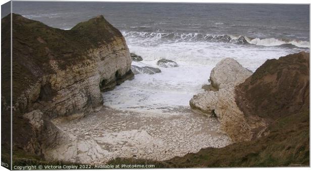 Yorkshire Coast Canvas Print by Victoria Copley