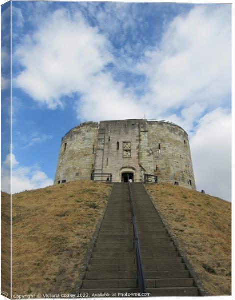 Clifford's Tower Canvas Print by Victoria Copley