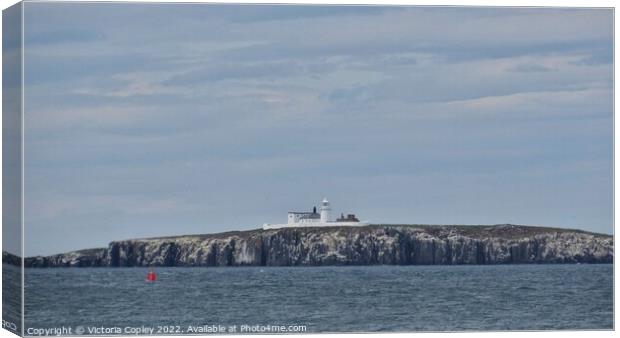 Inner Farne Lighthouse Canvas Print by Victoria Copley