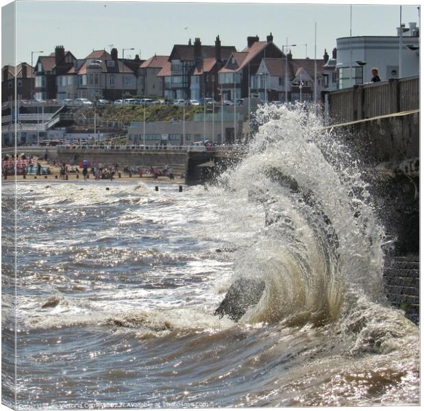 Stormy Bridlington Canvas Print by Victoria Copley