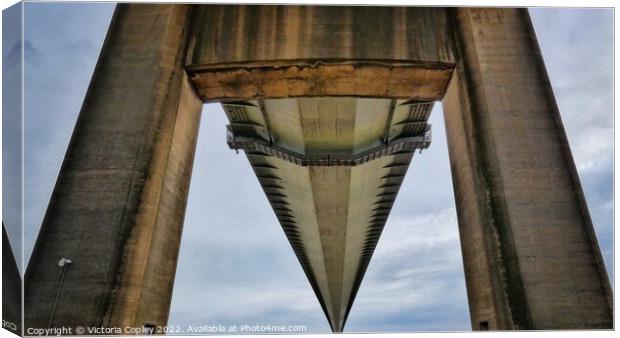 Humber Bridge abstract Canvas Print by Victoria Copley