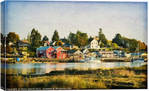 La Conner Waterfront Canvas Print by Maria Janicki