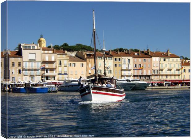 A St. Tropez Getaway Canvas Print by Roger Mechan