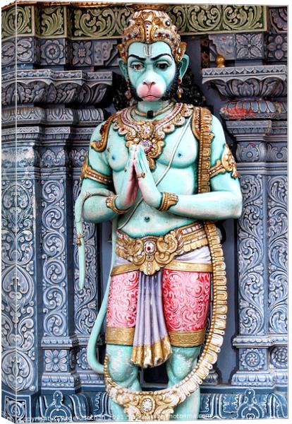 Hanuman, Son of Pawan Canvas Print by Roger Mechan