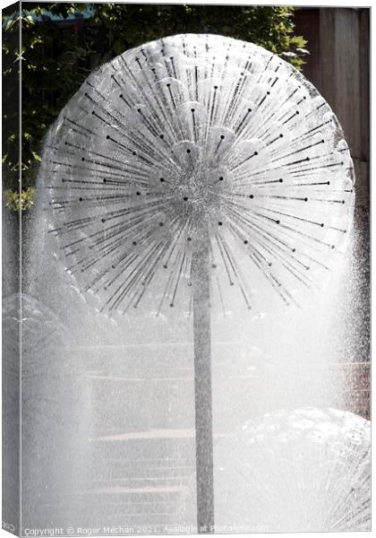 Dandelion Fountain: A Captivating Oasis Canvas Print by Roger Mechan