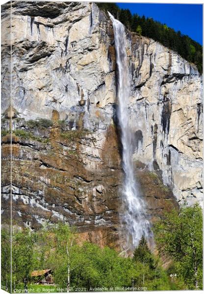 The Cascading Beauty of Staubbach Canvas Print by Roger Mechan