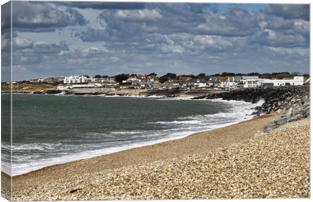Picturesque Milford on Sea Canvas Print by Roger Mechan