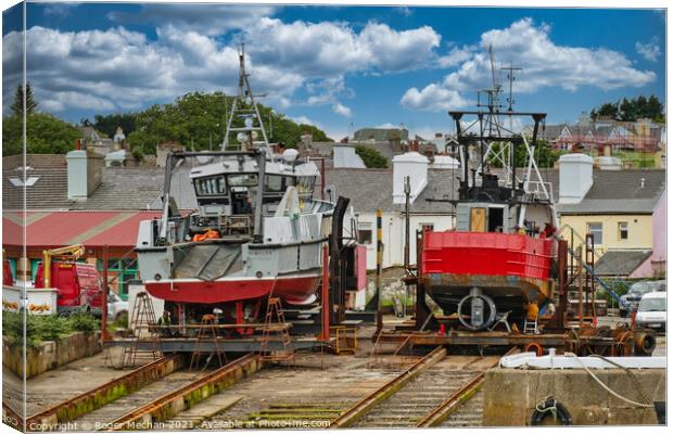 The Rustic Charm of a Shipyard Canvas Print by Roger Mechan