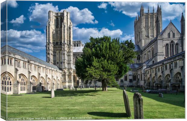 Wells cathedral Somerset Canvas Print by Roger Mechan