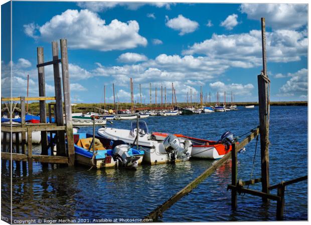 Tranquil Yacht Harbour Canvas Print by Roger Mechan