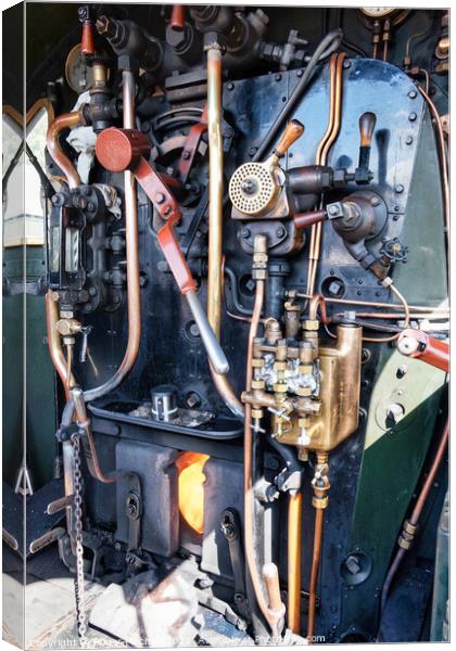 The Engineering Marvel of a Steam Train Canvas Print by Roger Mechan