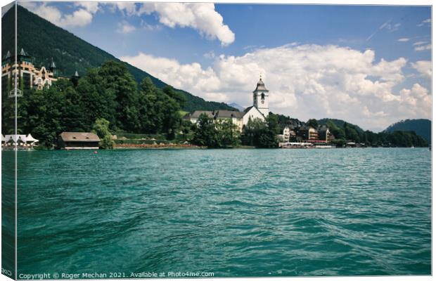 Serene Beauty of St. Wolfgang Church Canvas Print by Roger Mechan