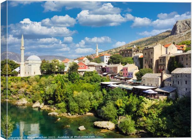 Serenity in Mostar Canvas Print by Roger Mechan