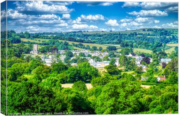 Serene View of Chagford Canvas Print by Roger Mechan