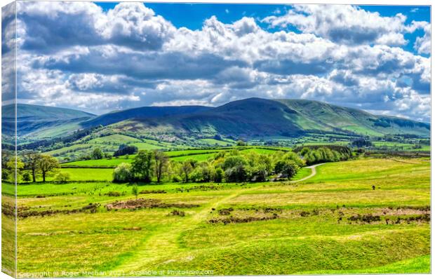 A Verdant Journey Through the Brecon Beacons Canvas Print by Roger Mechan