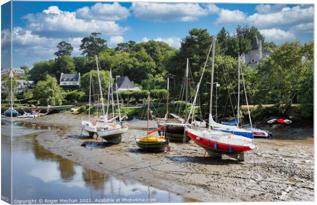 Serenity in Brittany Canvas Print by Roger Mechan