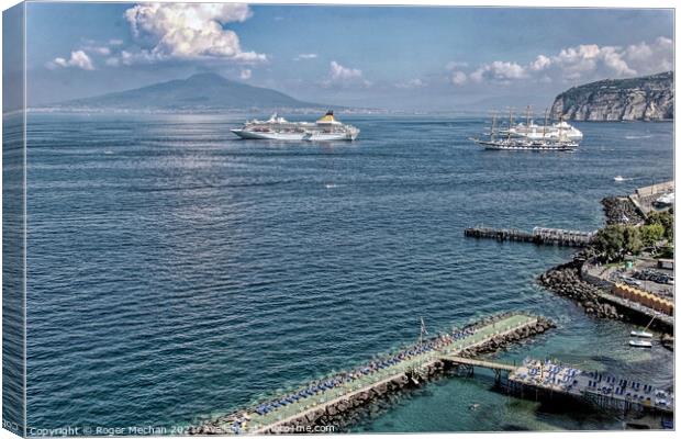 Magnificent Bay of Naples Canvas Print by Roger Mechan