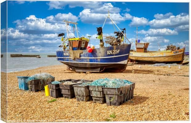 Dance of the Trawlers Canvas Print by Roger Mechan