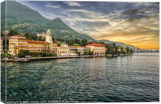 Serene Lake Garda Canvas Print by Roger Mechan