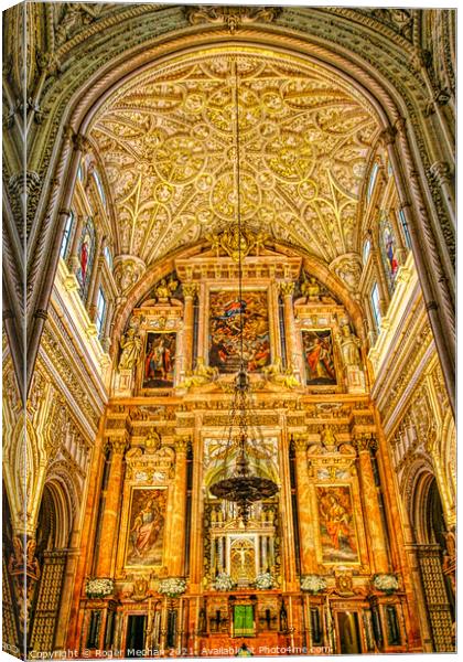 Glittering Baroque Altar in a Mosque Canvas Print by Roger Mechan