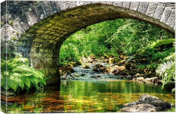 Serenity Under an Ancient Bridge Canvas Print by Roger Mechan