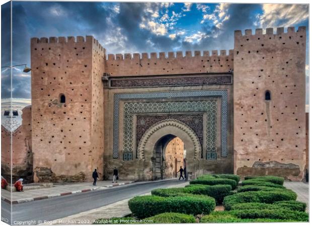 Regal Gateway to Meknes Canvas Print by Roger Mechan