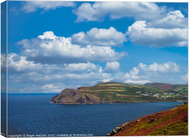 Overlooking the Majestic Isle of Man Canvas Print by Roger Mechan