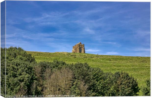 The Enchanting Ruins of St Catherine's Chapel Canvas Print by Roger Mechan