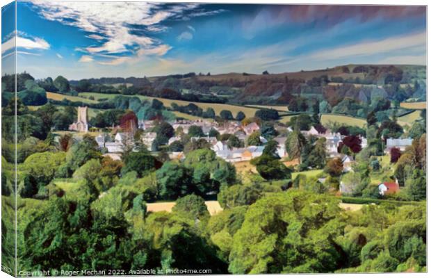Serenity of Chagford Village Canvas Print by Roger Mechan