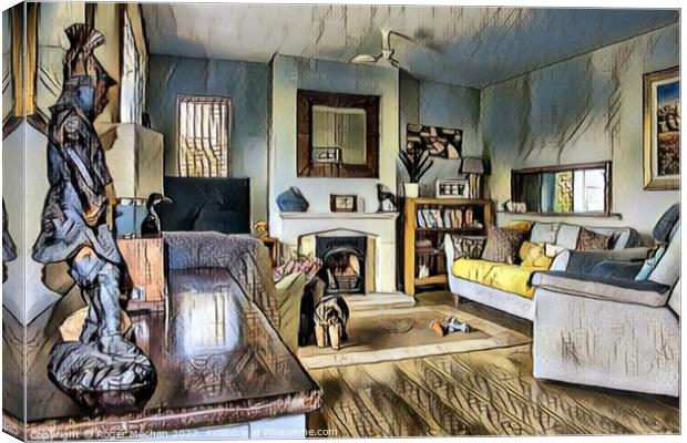 Cozy Living Room Retreat Canvas Print by Roger Mechan